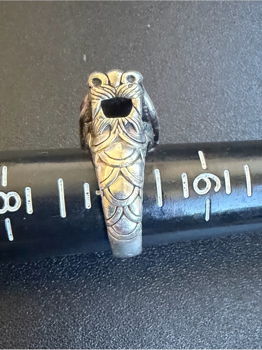 John Hardy ‘Year of the Dragon’ Sterling Silver Dragon Ring w/ ruby & sapphires - Picture 12 of 15